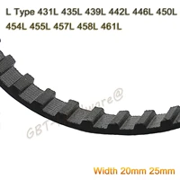 1pcs l type closed loop timing belt width 20mm 25mm pitch 9 525mm 431l 435l 439l 442l 446l 450l461l for belt grinder 3d printer