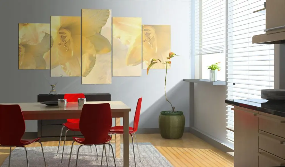 

Dream Lilies Home Wall Decoration Five Piece Set Canvas Printing Drawing Living Room