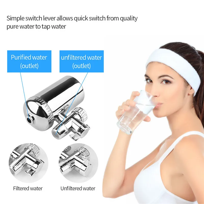 

Purificador de agua para grifo de cocina, Filtro de agua de activado para el hogar, bacteriasCartucho de agua