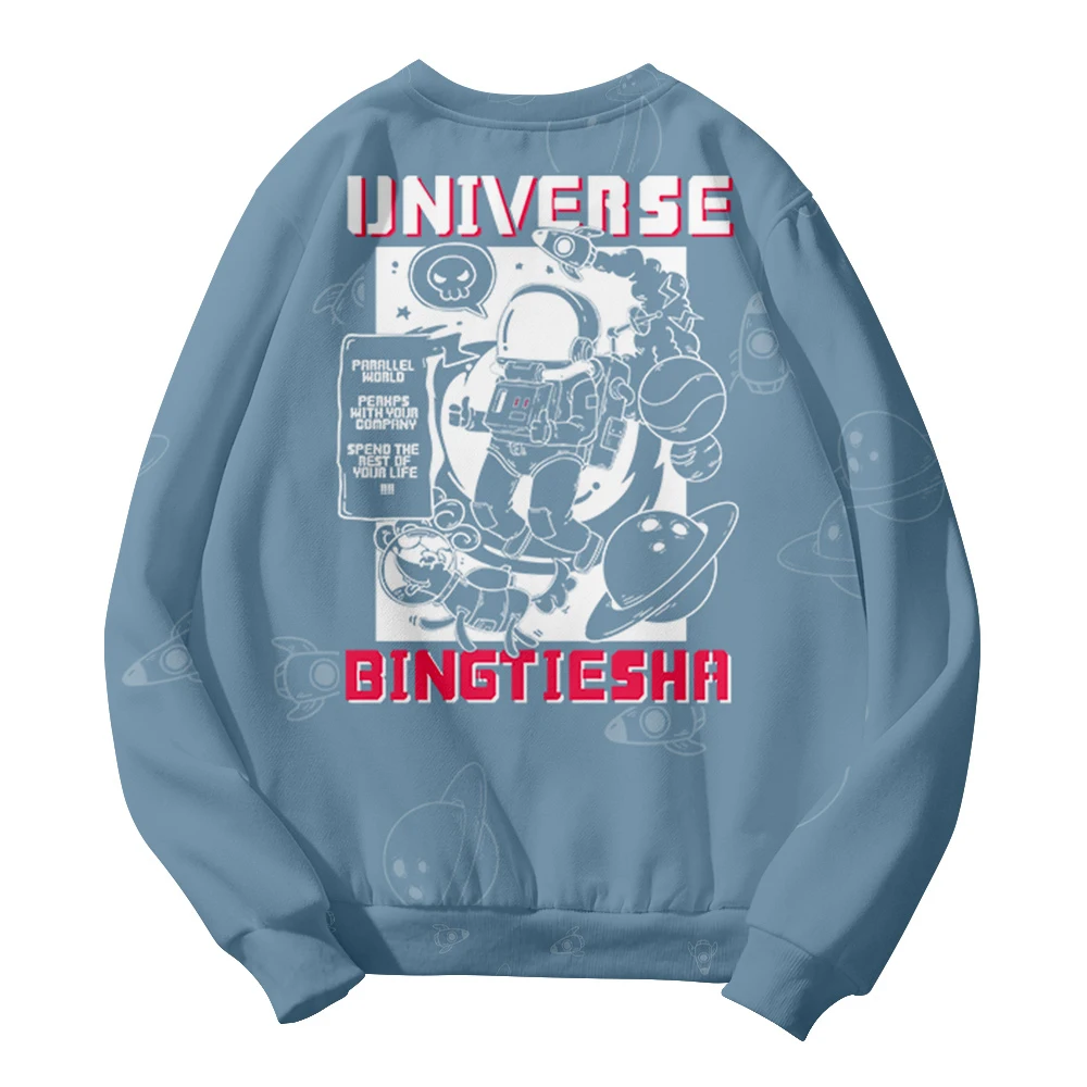 

Astronauts 3D Print Casual Fashion Hoodie Spring All-match Leisure Hip Hop long sleeve Sweatshirt Men Women Blue Streetwear
