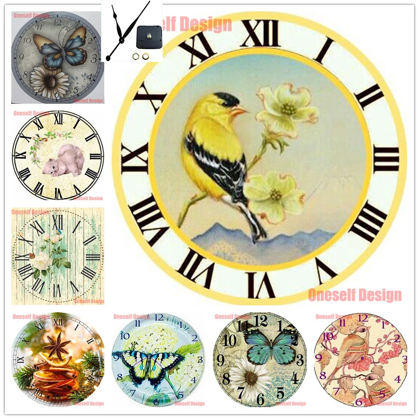 Алмазная 5d картина с часами и бабочкой полная вышивка подарок на Рождество для