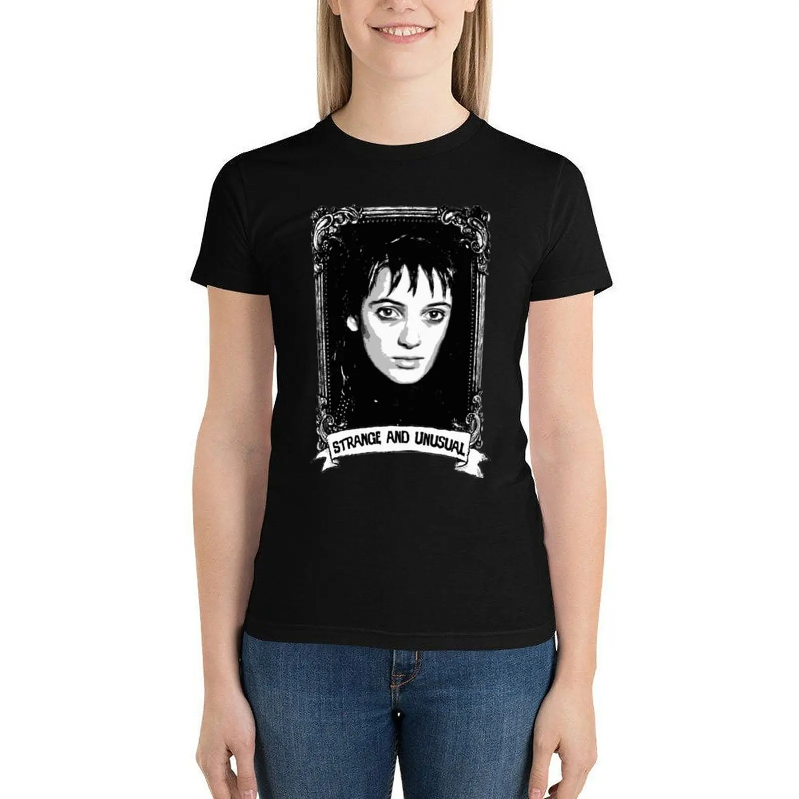 

Lydia Deets Beetlejuice Tshirt Strange Unusual Short-Sleeve Womens 100 Cotton T Shirt Casual Pattern Funny T-Shirt Plus Size