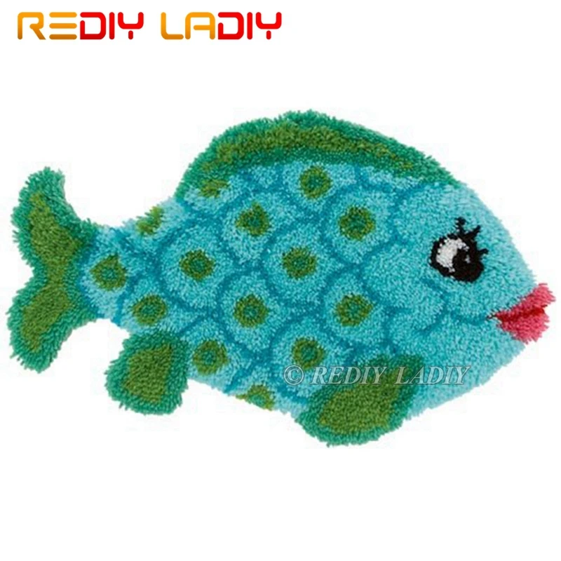 Крюк с защелкой Наборы сделать свой собственный ковер зеленый синий гобелен