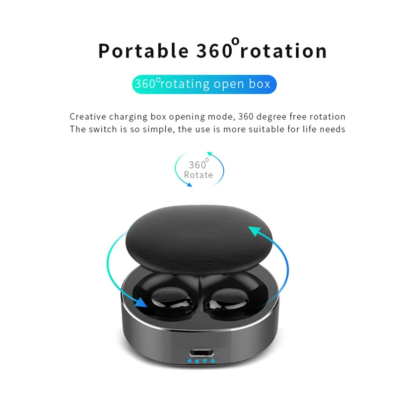 للبيع سماعات بلوتوث TWS داخل الأذن سماعات لاسلكية ستيريو رياضية غير مرئية مع جراب شحن HJ55