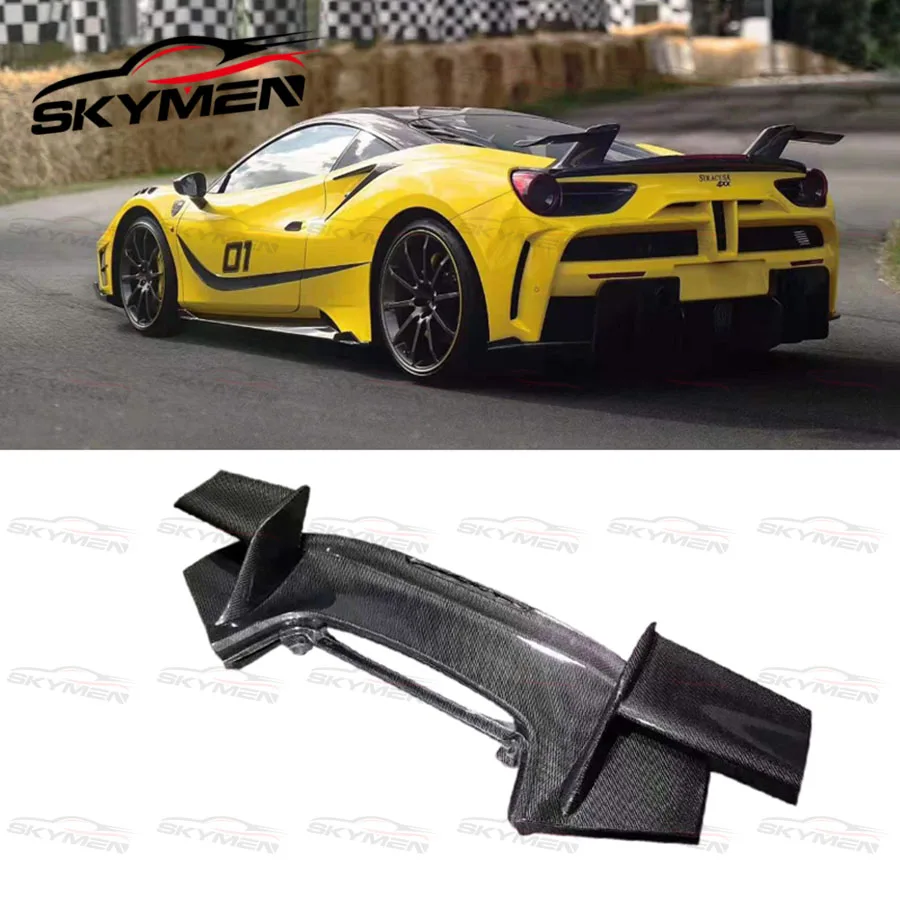 Задний спойлер из углеродного волокна для Ferrari 488 GTB MAN Style горизонтальный хвост