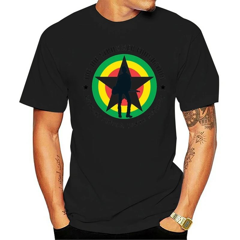 

Asian Size Print The Clash - Joe Strummer T-shirt Short Sleeve O-Neck Tshirt For Men And Women