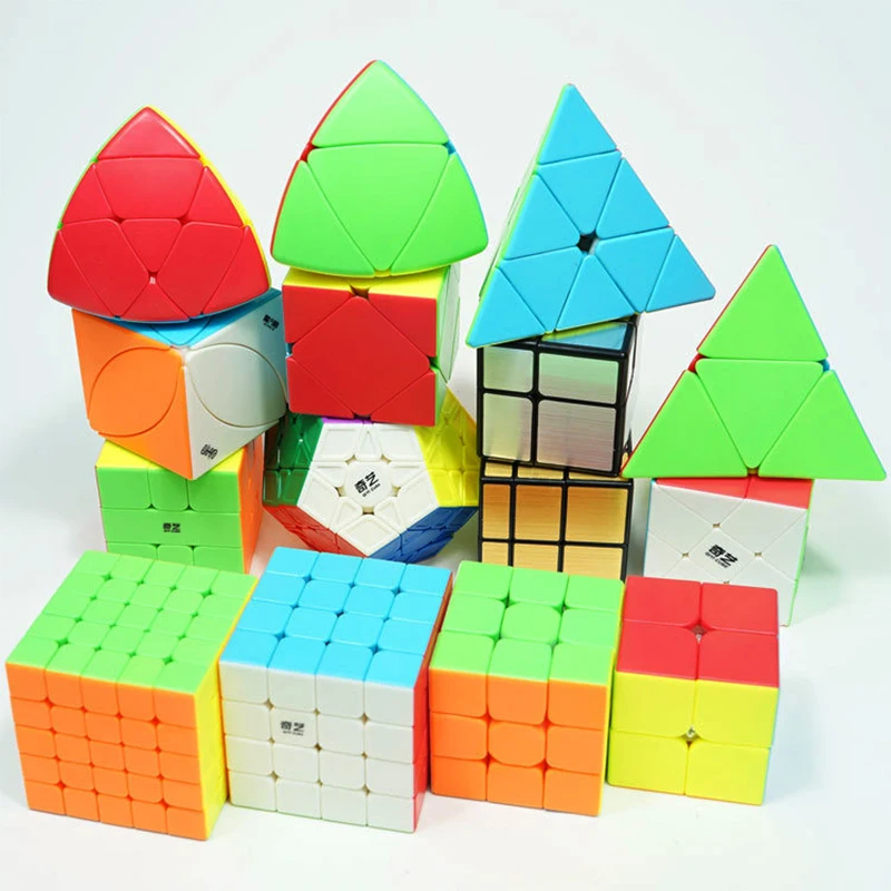 Qiyi магический куб Stickerless Скорость 3x3x3 2x2x2 4x4x4 5x5x5, волшебный куб, 2x2/oneplus 3/OnePlus x 3 4x4 5x5, 6x6 Головоломка Куб Профессиональная игрушка ребенок подарки