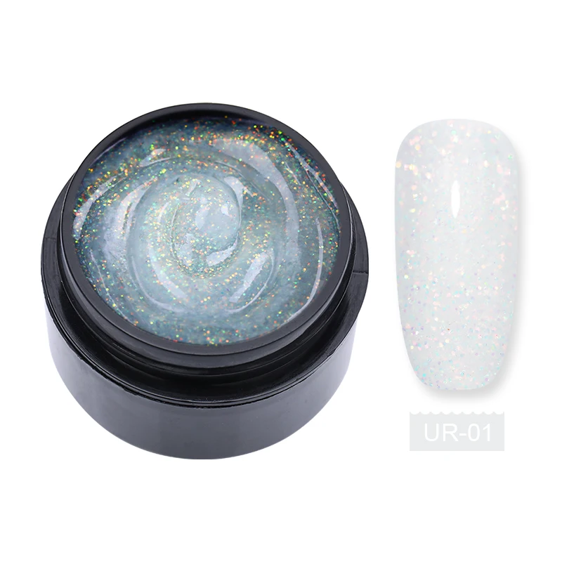 1 UR SUGAR 15 мл голографический Блестящий поли гель продлевающий половой акт лак быстрое строительство УФ светодиодный гель лак для ногтей советы для наращивания пальцев строитель - Цвет: 1