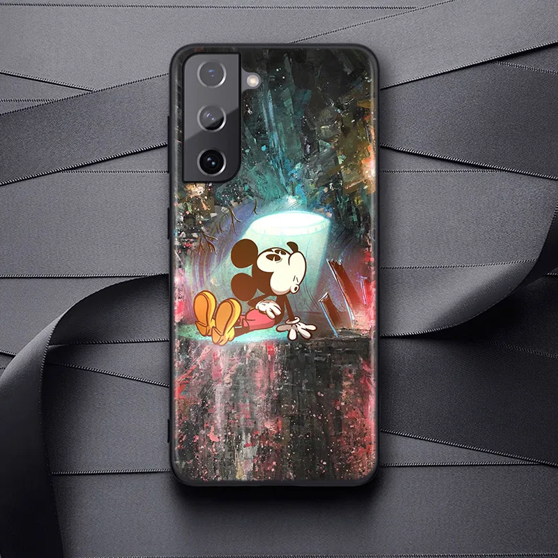 Soft Black Cover Mickey Mouse For Samsung Galaxy S22 S21 S20 FE Ultra S10 S10e Lite S9 Plus Pro Phone Case