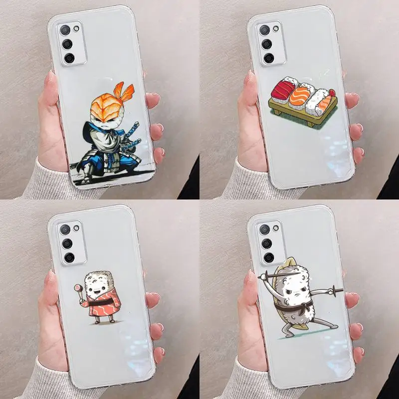 

cute cartoon sushi Phone Case Transparent For oppo RENO A 1 2 3 4 5 7 8 Z 2Z SE ACE PRO moible bag