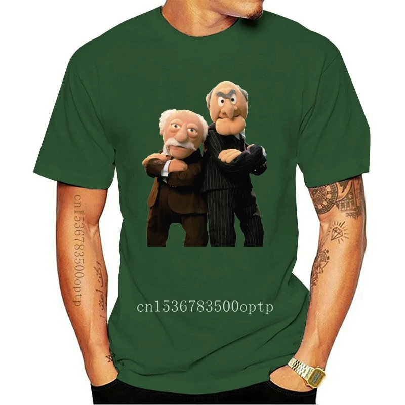 

Новинка, Мужская футболка, хлопковая футболка с коротким рукавом, с принтом ститлера и вальдорфа, забавная футболка, новинка, женская футбол...