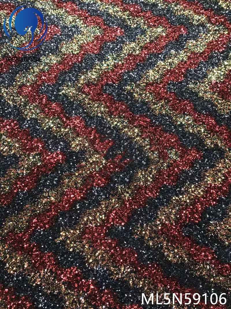 

BEAUTIFICAL african lace fabrics multicolor sequins nigerian net lace for dress Latest style lace fabrics 5yards/lot ML5N591