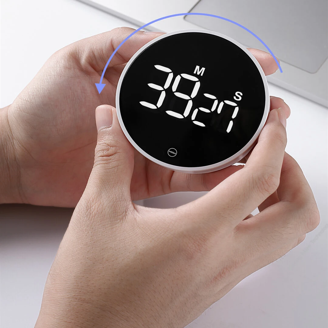 Xiaomi Miiiw rotating timer brightness adjustable magnetic LED digital display portable simple kitchen cooking alarm clock | Электроника