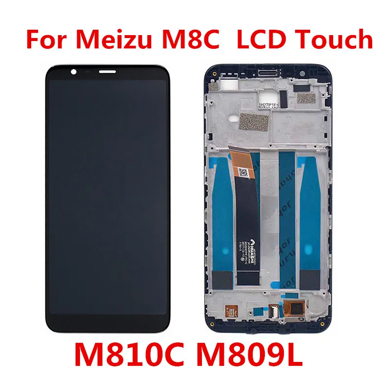 Для Meizu M8C ЖК-дисплей с сенсорным экраном с рамкой дигитайзер сборка для Meizu M8 C M809L M810H lcd