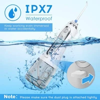 portable oral irrigator with 8 jet tips cordless dental flosser rechargeable gravity ball design tooth cleaner home and travel