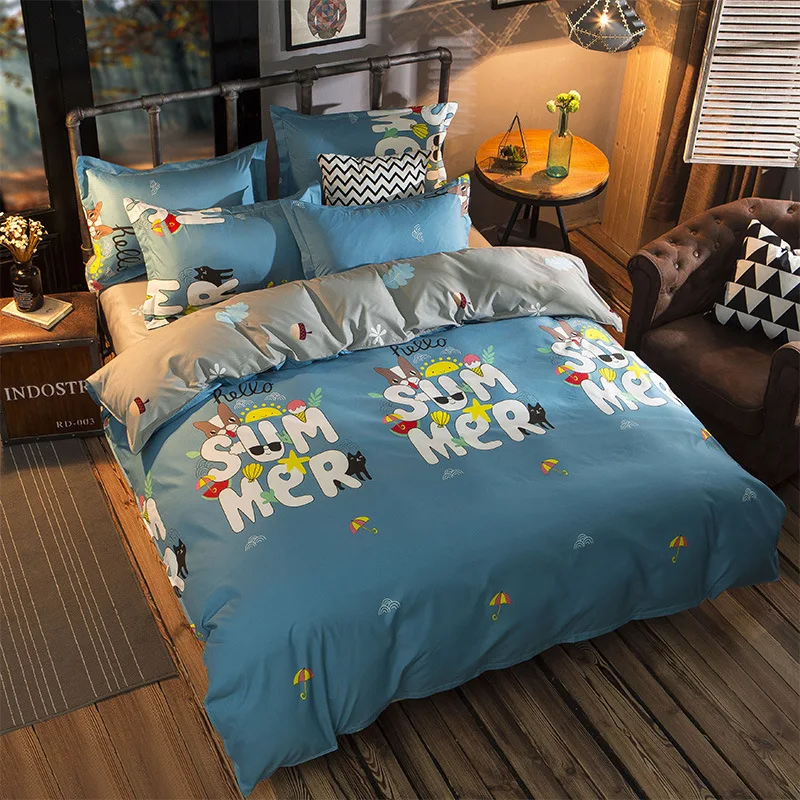 Милая Пижама Hello Kitty Пижамный костюм с изображением котенка узор постельное белье