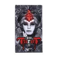 xiii dark tarot cards deck board game english spanish french german mysterious divination fate personal use card game