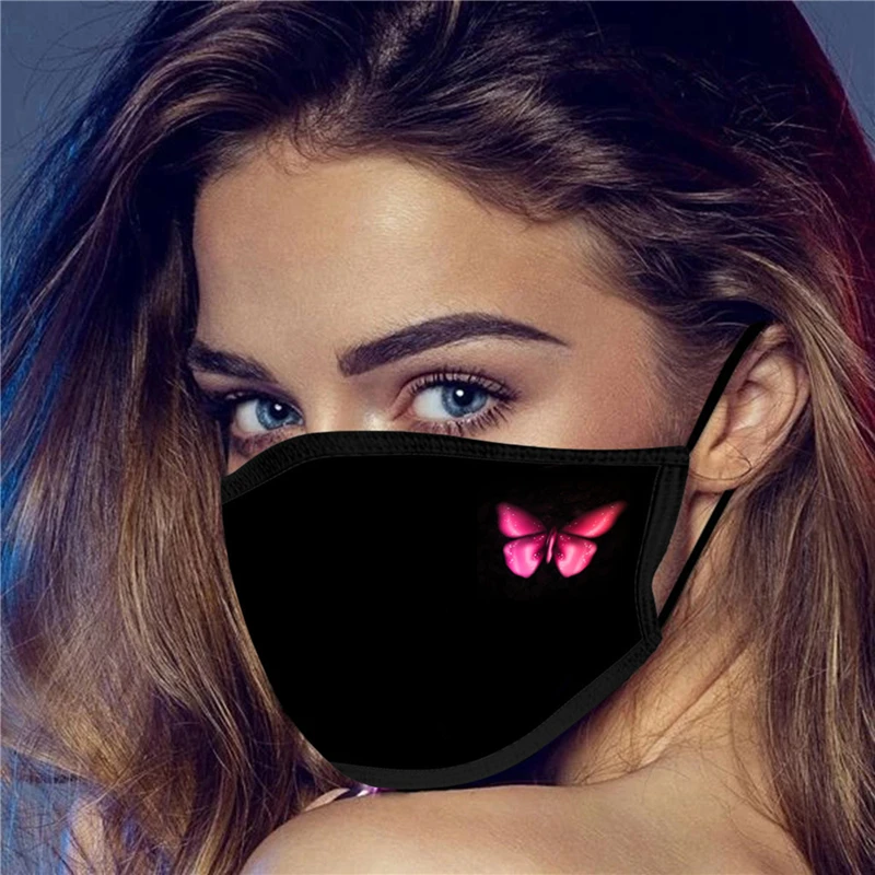 Модная маска для лица с принтом бабочки зимняя ветрозащитная теплая уличная