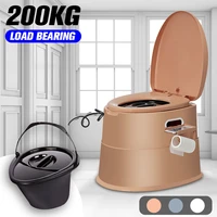 max load 200kg outdoor portable toilet squatting elderly toilet stool pregnant or disabled movable lav for home camping garden