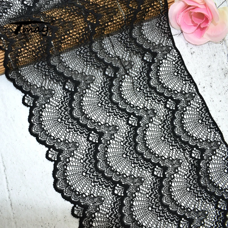 #257 гребешок чистый черный эластичный кружево отделка шитье аппликация