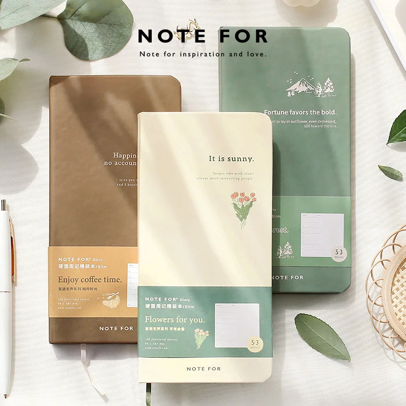 Weekly Record Book Silent Literary and Artistic Forest Fresh Retro Slim Weekly Plan Book Notepad  Cute Notebook  Planner