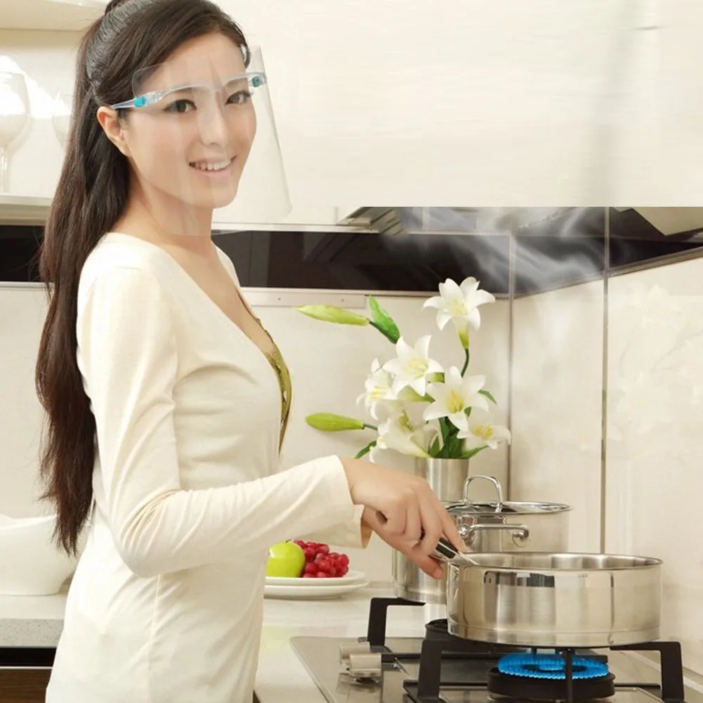 Safety Masks Multifunctional Anti-smoke Anti-fog Protective Mask Oil Splash-proof Transparent Face Shield Screen |