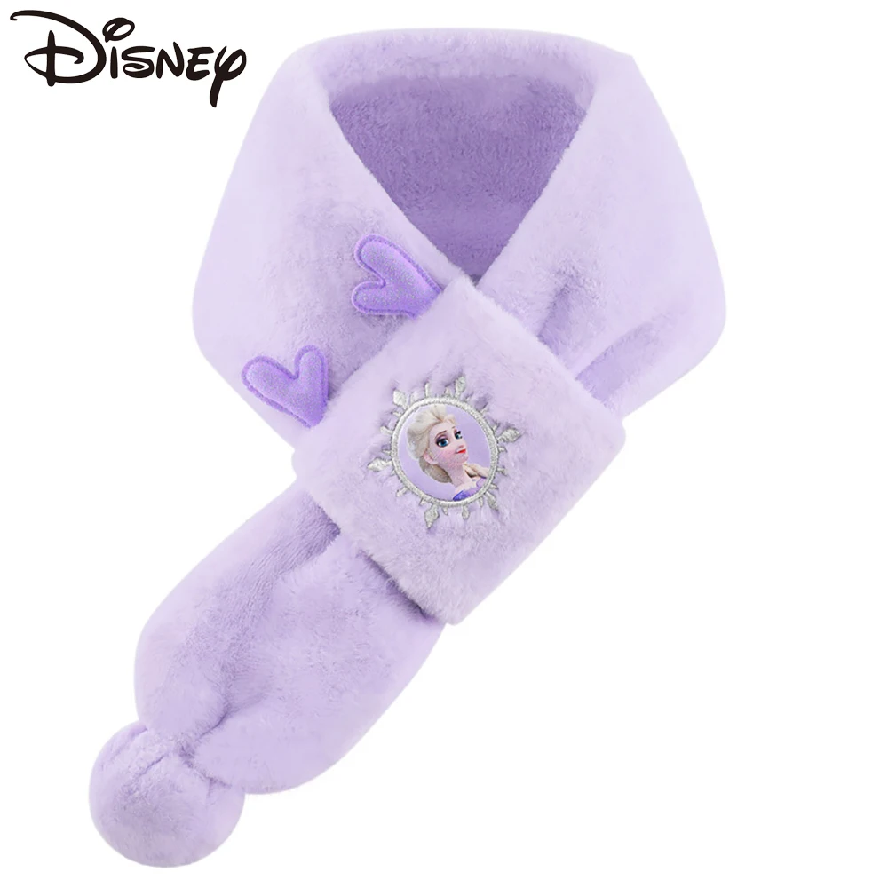 

Disney Children's Deer Horn Scarf For Girls 2021 New Winter Fashion Frozen Plush Thick Bib Windproof Scarf Child Neck Warm Scarf