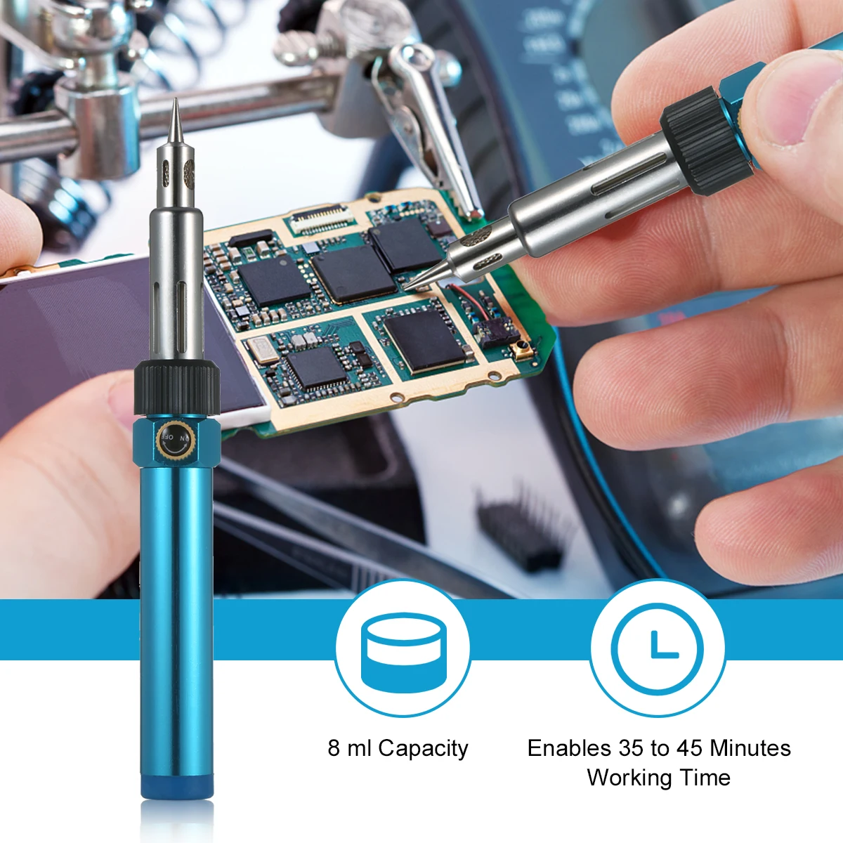 Газовый паяльник Бутановый Сварочная горелка Инструмент с регулируемым