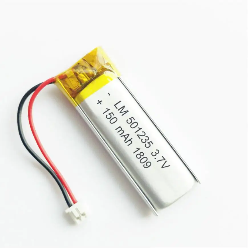 

20pcs 3.7V 150mah 501235 Lithium Polymer ion Battery 2.0mm JST Connector