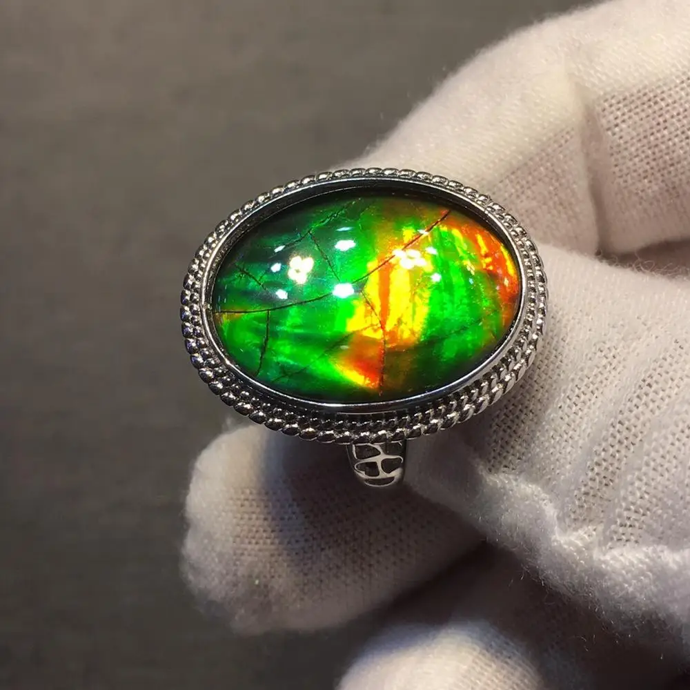 Кольца из аммонита ювелирные украшения 925 Стерлинговое Серебро s925 Платина настоящий аммонит драгоценные камни кольца мужское кольцо для мужских колец