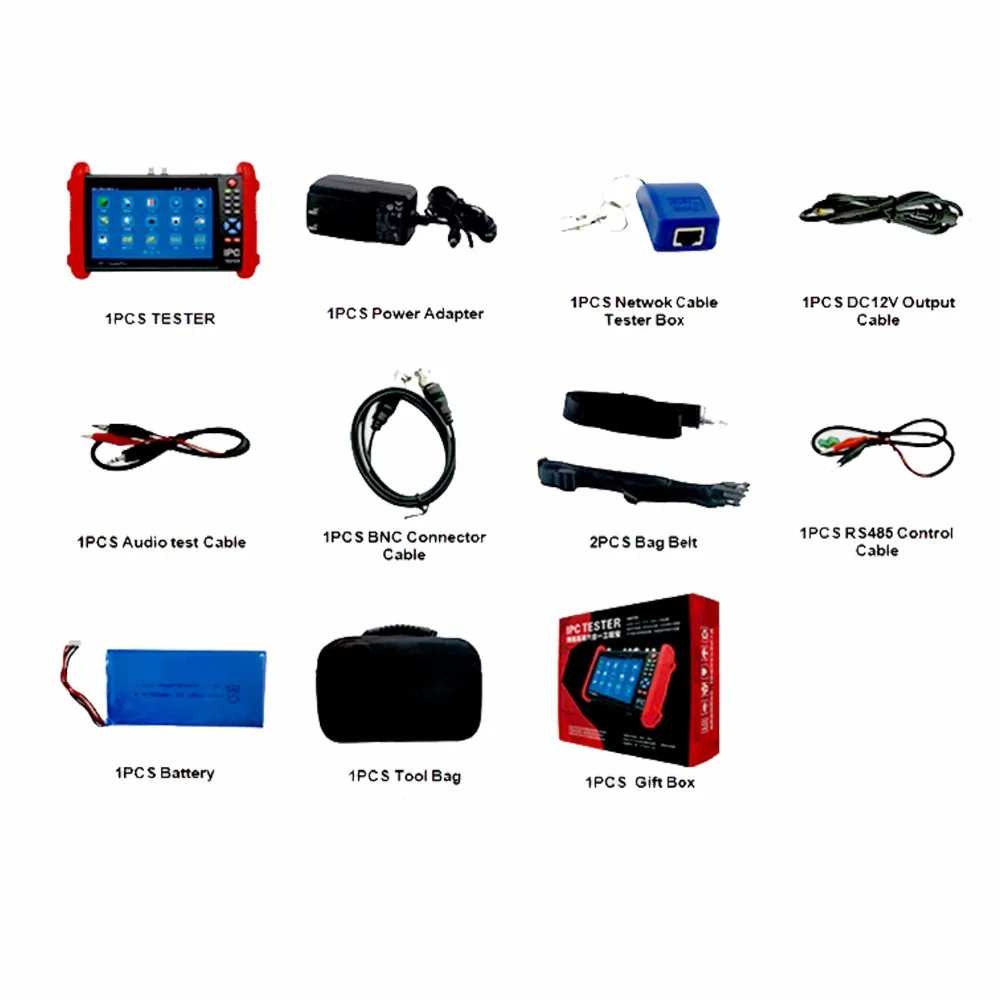 

7 inch 8MP TVI 8MP CVI 5MP AHD 5MP IP CCTV Tester AHDTester IP Tester TVI Tester With PTZ controler security camera