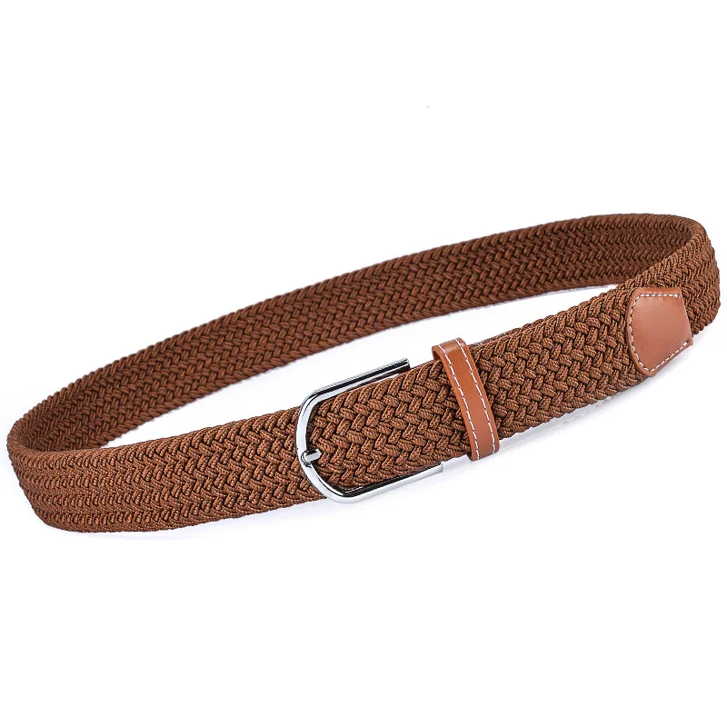 Эластичный пояс вязаный тканевый ремень украшение женский с пряжкой для женщин и