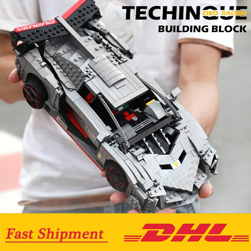 Совместимость с Technic MOC 10574 Lamborghinis Veneno Roadster Lepining 20091 модель строительных блоков