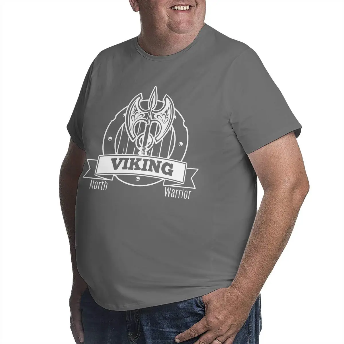 Хлопковая футболка Kanpa с графическим символом для больших мужчин мужская одежда