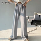 Женские прямые брюки TWOTWINSTYLE, повседневные однотонные брюки с высокой талией и широкими штанинами, модная весенняя одежда