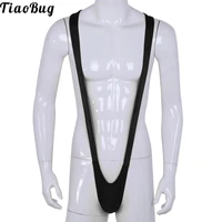 tiaobug summer mens fluoro stretch open mankini thong swimming bodysuit swimwear bathing beach pool jumpsuit