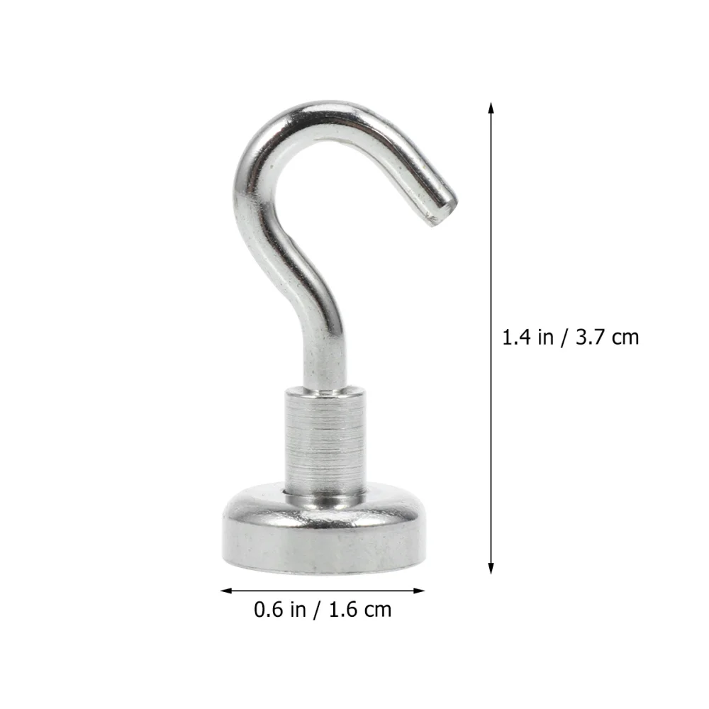 

8pcs Super Strong Heavy Duty Ndfeb Hook Household Magnetic Hooks for Home Kitchen (Silver)