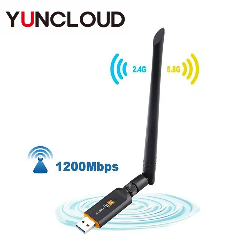 

Mini 1200Mbps Wireless USB Network Card WIFI USB-A Adapter Emitter Internet Dongle for computer Laptop PC Signal Receiver
