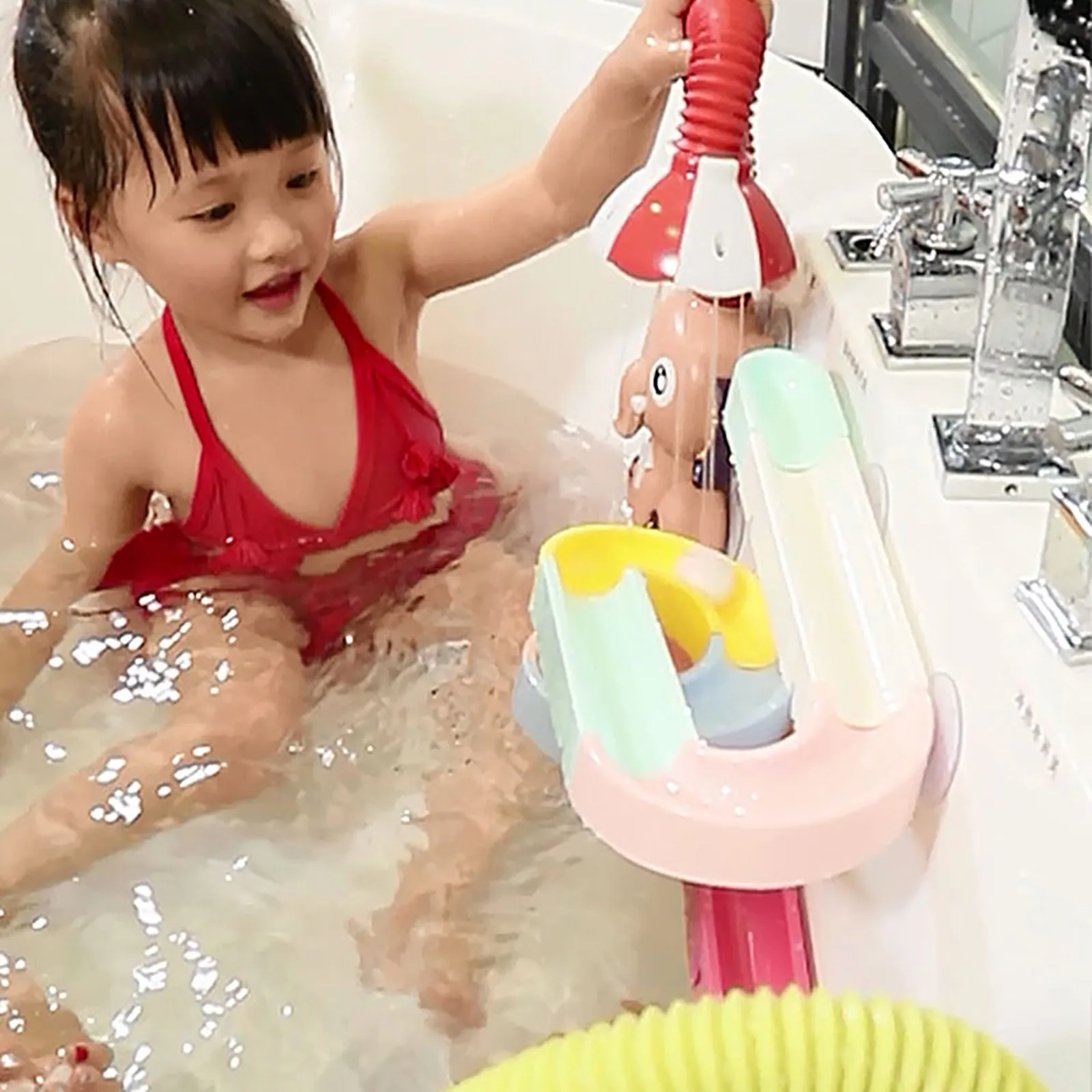 Детская ванночка водные игры утка модель слона смеситель для душа Электрический