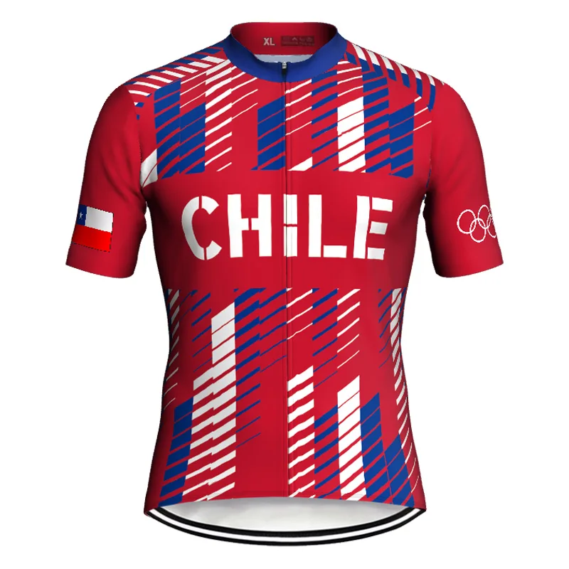 

Fashion Chile Jersey Cycling Bicycle Racing Sports Wear For MTB Jacket Maillot Ciclismo Road Short Shirt Breathable Red Dress