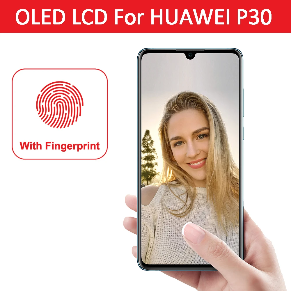6 1 &quotP30 OLED Lcd для Huawei P30 ЖК дисплей сенсорный экран дигитайзер сборки запасные