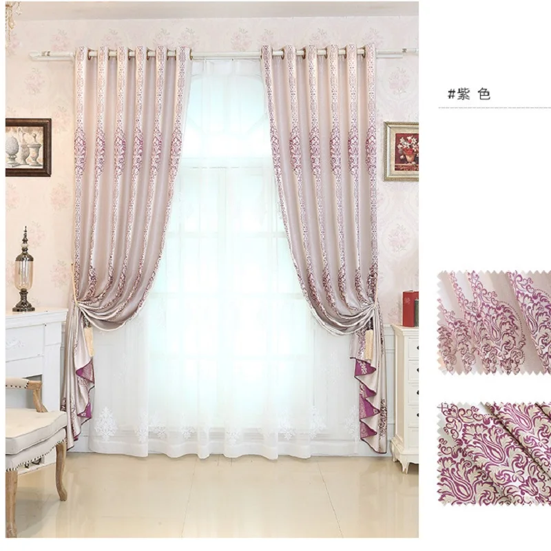 Luxury Coffee Color Jacquard Curtains for Living Room Bedroom Window Tulle High-precision Shade European Style Custom | Дом и сад