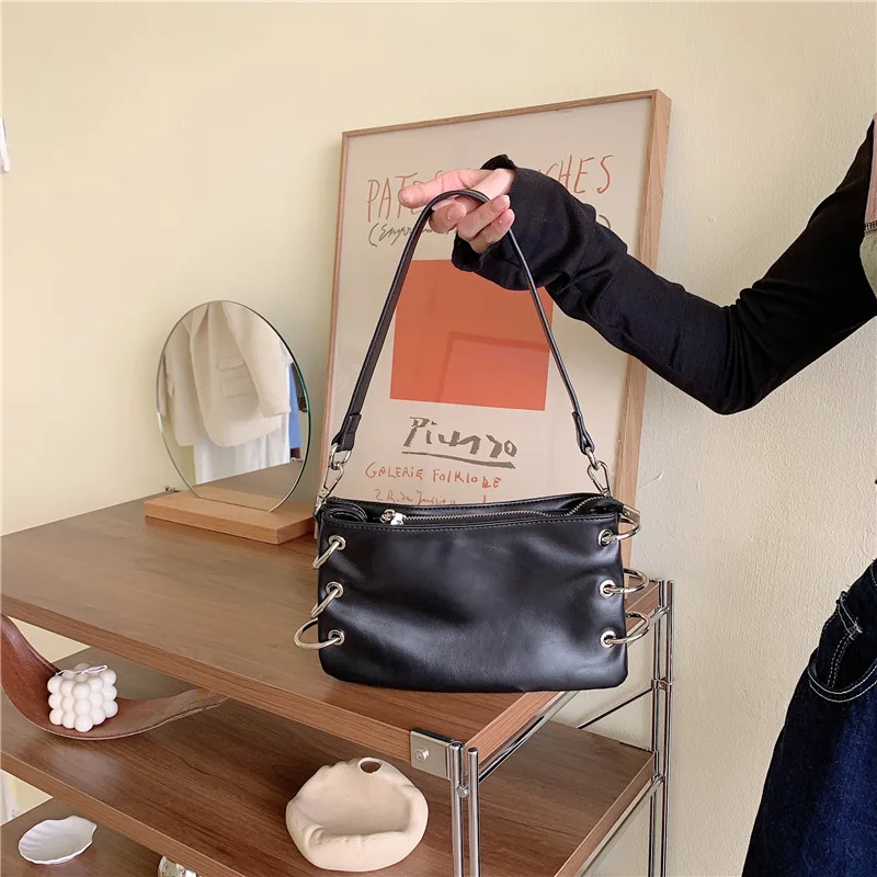 

Сумка женская из искусственной кожи, однотонная, с блестками, на молнии