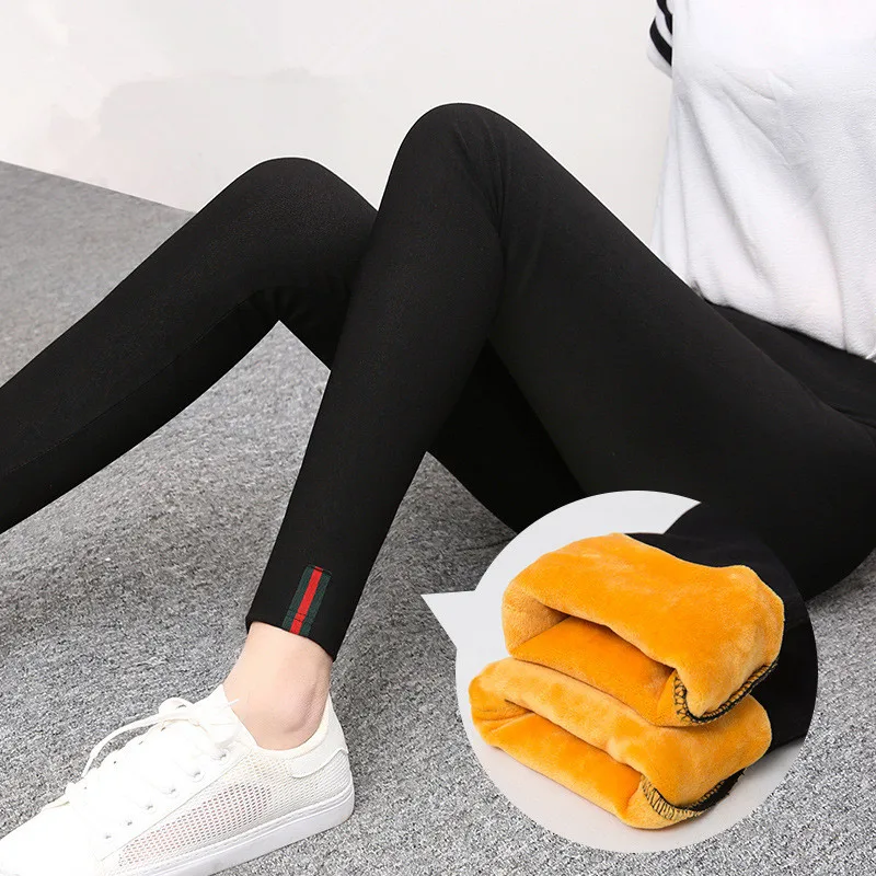 

Women Pant Winter Jeans Women Fleece Warm Denim Pants Thicken Thin High Waist Pencil Pants Female Fall Jean Trousers