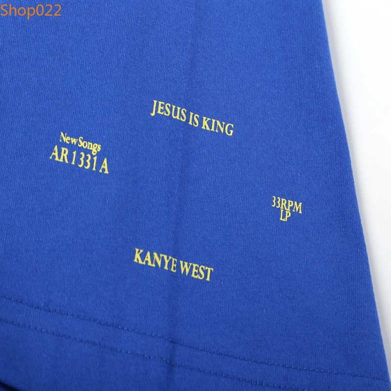 

Hip-Hop Jesus Is King Kanye T-shirt Letters Goddess of Liberty T Shirt Casual Mens T Shirts Kanye West