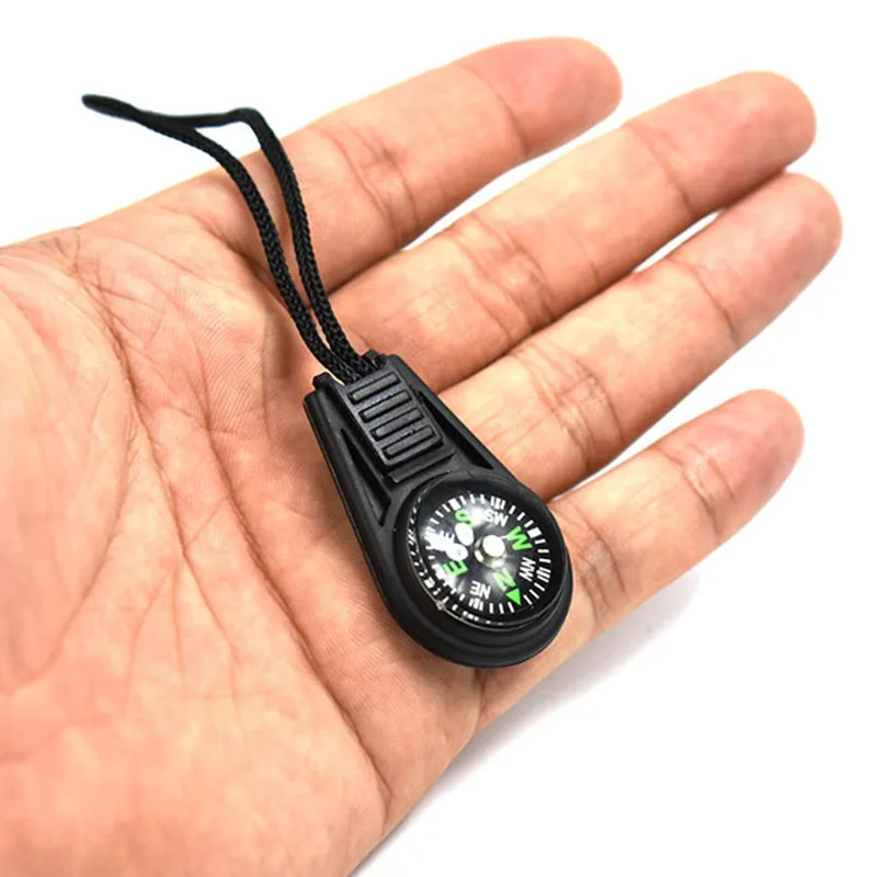 10 шт. Многофункциональный Металлический Карабин Мини Компас шестерни выживания