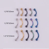 5pc mixed tongue eyebrow belly horseshoe nose ring lip rings earrings body jewelry