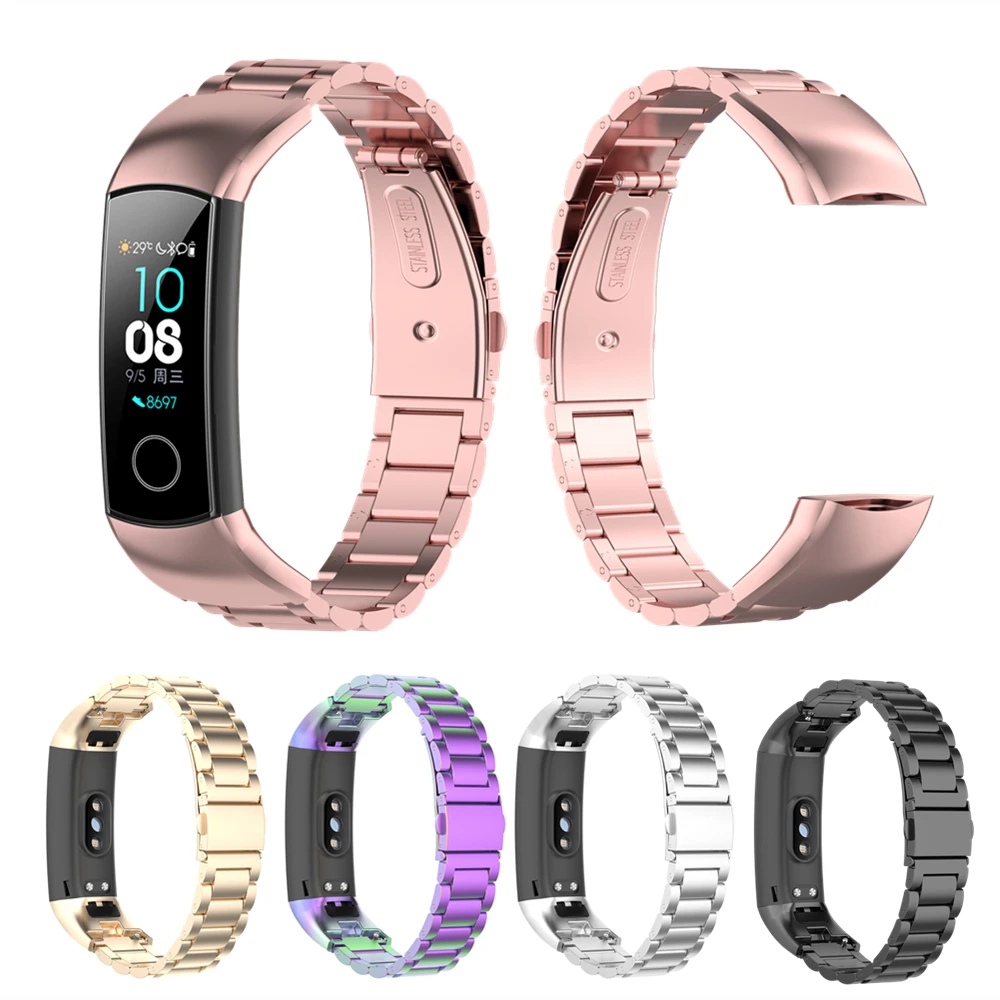 Ремешок из нержавеющей стали для Huawei Honor Band 4 5 аксессуары часов браслет Миланская
