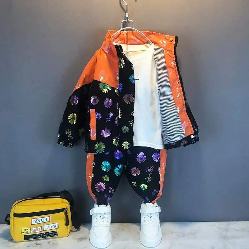 

2022 baby boys clothing set spring autumn sport suits causal coats+pants 2pcs tracksuit set for 2 Colors toddle kids outfits