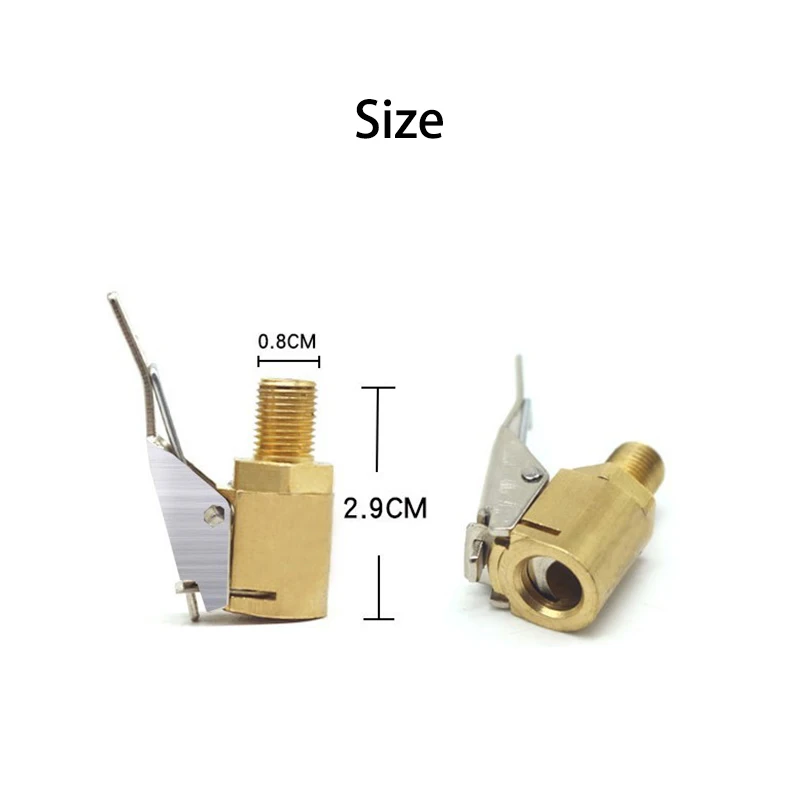 

1pc Car Pump Auto Repair Tool Valve Clip 8mm Air Pump Chuck Clip Car Truck Tyre Tire Inflator Valve Connector Car Open Brass